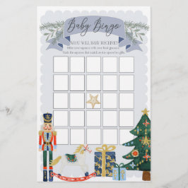 Lámina juego de ducha de bingo de bebé azul pastel nutcra