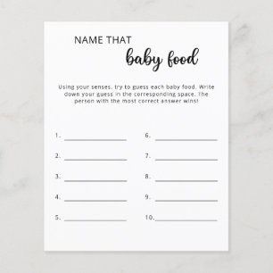 Lámina Juego de ducha de comida para bebé Nombre