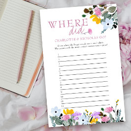 Lámina Juego de ducha de flores silvestres ¿A dónde fuero