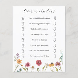 Lámina Juego de ducha de flores silvestres o bajo la novi