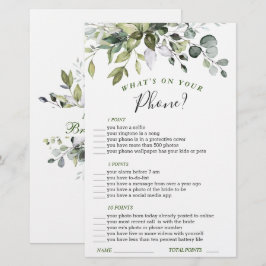 Lámina Juego de Ducha de Novia Acuarela Elegante de Eucal