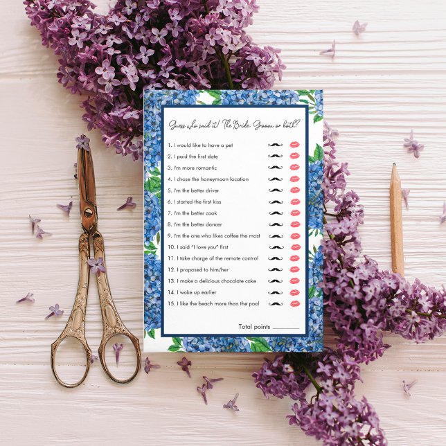 Lámina Juego de Ducha de Novia Adivina Quién con Acuarela (Subido por el creador)