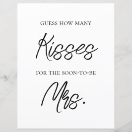 Lámina Juego de ducha de novia - Besos para la señora.