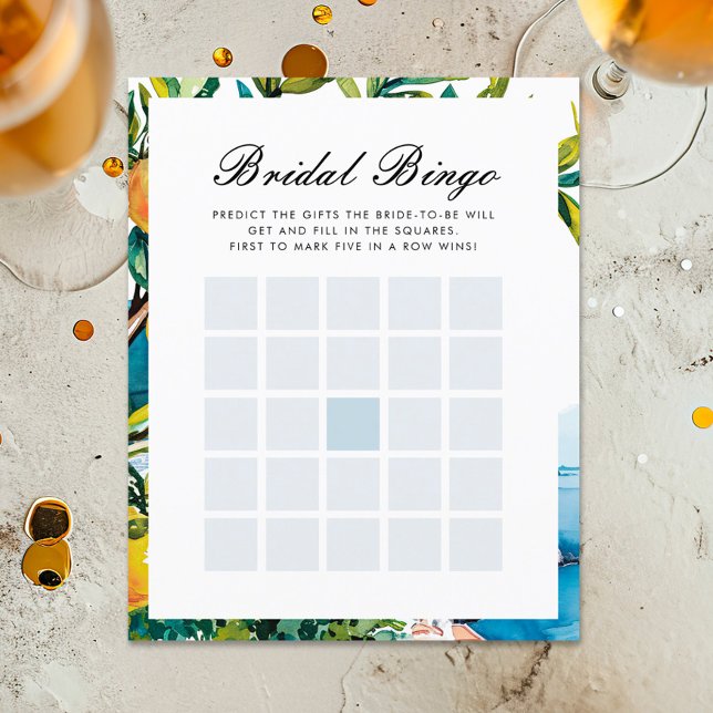 Lámina Juego de ducha de novia Bingo Amalfi Lemon (Subido por el creador)