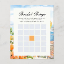 Juego de ducha de novia Bingo Aperol Spritz Amalfi