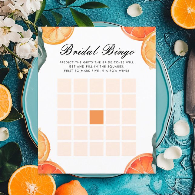 Lámina Juego de ducha de novia Bingo Citrus Aperol (Subido por el creador)