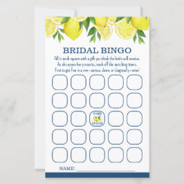 Lámina Juego de ducha de novia Bingo Lemon Bridal