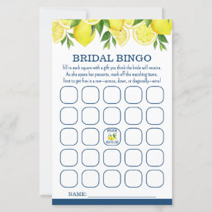 Lámina Juego de ducha de novia Bingo Lemon Bridal