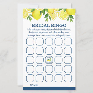 Lámina Juego de ducha de novia Bingo Lemon Bridal