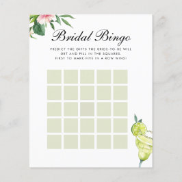 Lámina Juego de ducha de novia Bingo Margarita Mexicana