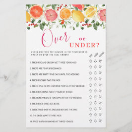 Lámina Juego de ducha de novia con corte de cítricos flor