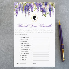 Lámina Juego de ducha de novia con escrúpulos de palabras