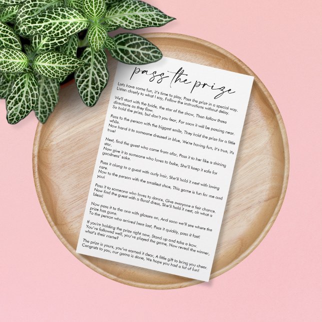 Lámina Juego de ducha de novia con premio Black and White (Subido por el creador)