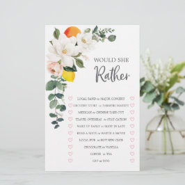 Lámina Juego de ducha de novia de doble lado Magnolia Cir