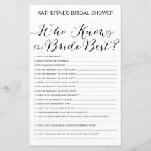 Juego de ducha de novia de fondo blanco