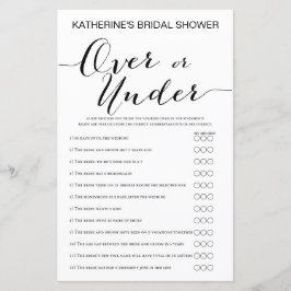 Lámina Juego de ducha de novia de fondo blanco