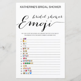 Lámina Juego de ducha de novia de fondo blanco