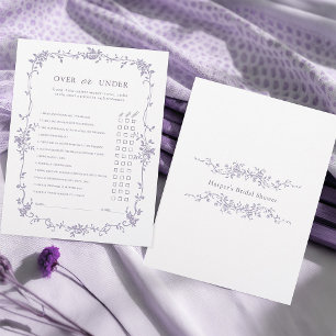 Lámina Juego de ducha de novia de lavanda 'Encima o Debaj