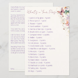 Lámina Juego de ducha de novia de mariposa ¿qué hay en tu