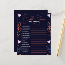 Juego de ducha de novia de Word Scramble