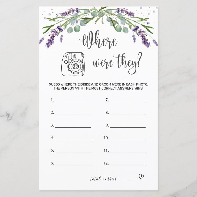 Lámina Juego de ducha de novia donde volaban (Anverso)