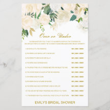 Juego de ducha de novia editable sobre o bajo