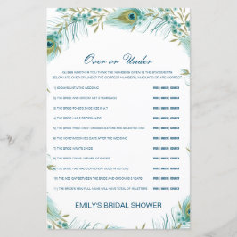 Lámina Juego de ducha de novia editable sobre o bajo