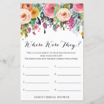 Juego de ducha de novia en el jardín