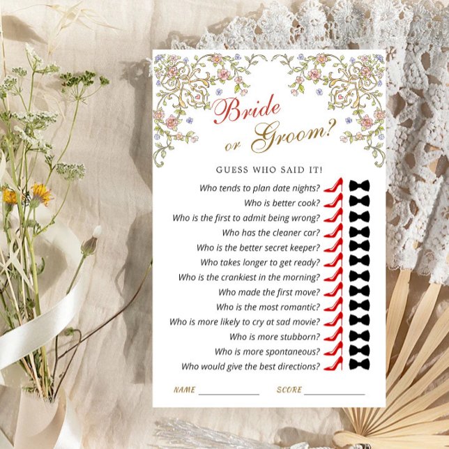 Lámina Juego de ducha de novia floral de Grace Ornate en  (Subido por el creador)