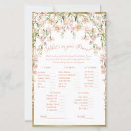 Lámina Juego de ducha de novia floral rosa Rubor