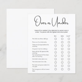 Lámina Juego de ducha de novia minimalista o bajo