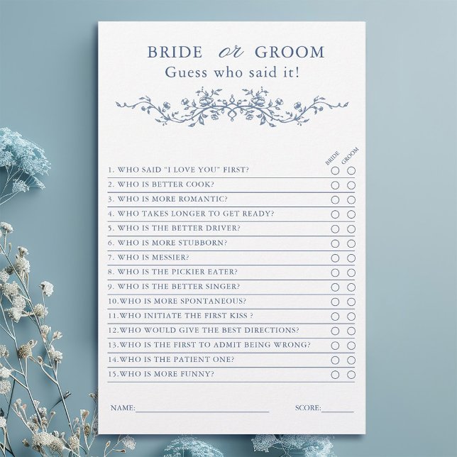 Lámina Juego de ducha de novia "Novia o Groom" azul franc (Subido por el creador)