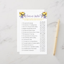 Lámina Juego de ducha de novia "Over and Under" de limón