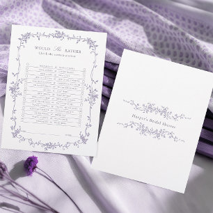 Lámina Juego de ducha de novia '¿Qué Preferiría' con lava