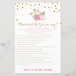 Lámina Juego de ducha de novia rosa y dorada otoño, calab