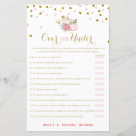 Lámina Juego de ducha de novia rosa y dorada otoño, calab