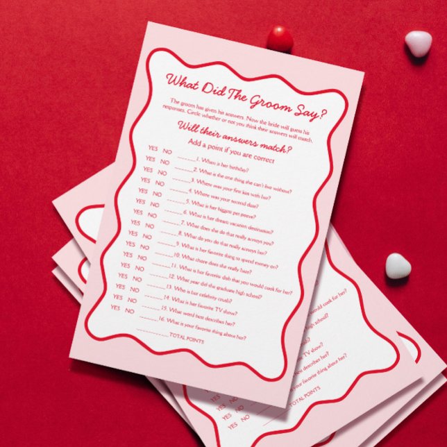 Lámina Juego de ducha de novia rosada que dijo el novio (Subido por el creador)