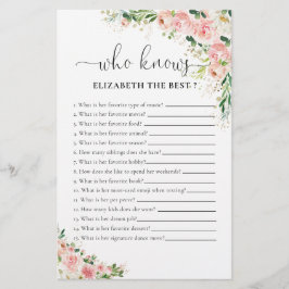 Lámina Juego de ducha de novia Rubor Pink Rose Gold