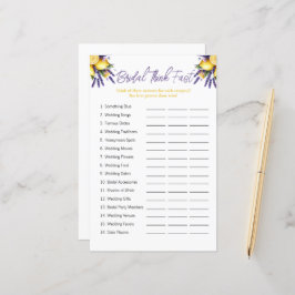 Lámina Juego de ducha de novia "Think Fast" de limón