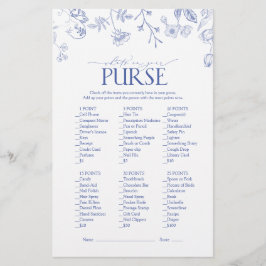 Lámina Juego de ducha de novia victoriana azul y blanca