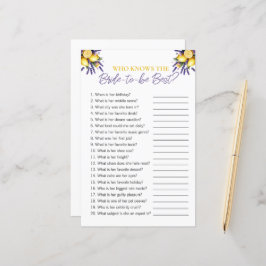 Lámina Juego de ducha de novia "Who Knout The Bride"