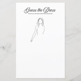 Lámina Juego de ducha de novias: Adivinen el vestido