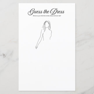 Lámina Juego de ducha de novias: Adivinen el vestido