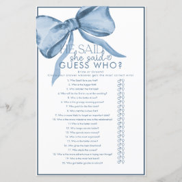 Lámina Juego de ducha de novias con cinta de vaca