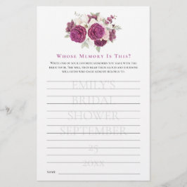 Lámina Juego de ducha de novias cuya memoria florece Borg