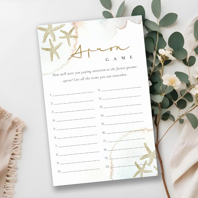 Lámina Juego de ducha de novias de Apron Memory Gold Star (Subido por el creador)