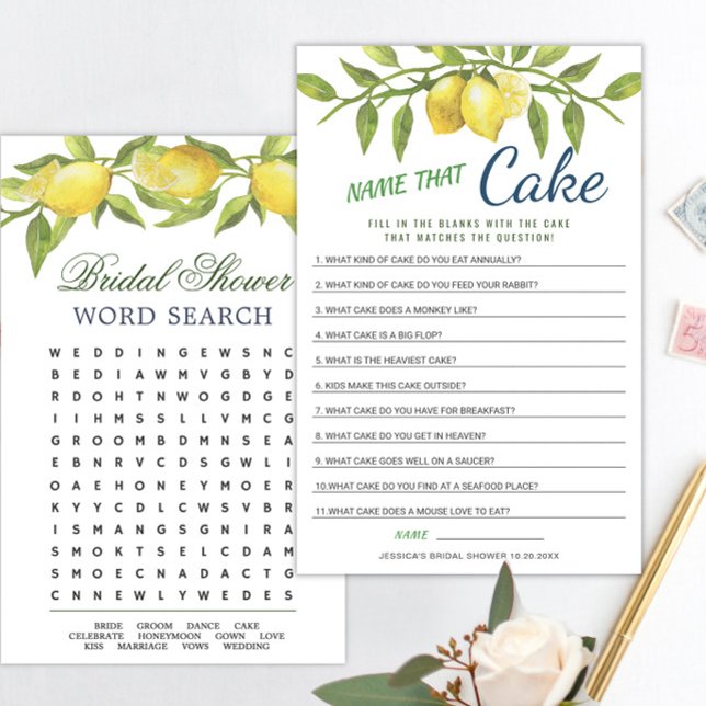 Lámina Juego de ducha de novias de doble lado y verde (Subido por el creador)