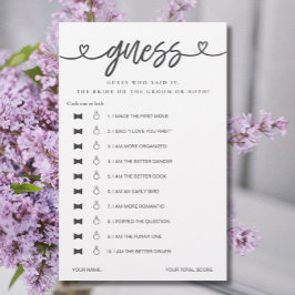 Lámina Juego De Ducha De Novias Dijo Que Dijo Que Supongo