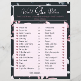 Lámina Juego De Ducha De Novias Prefiere La Marina Rosa