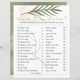 Lámina Juego De Ducha De Novias Prefiere Sage De Oro